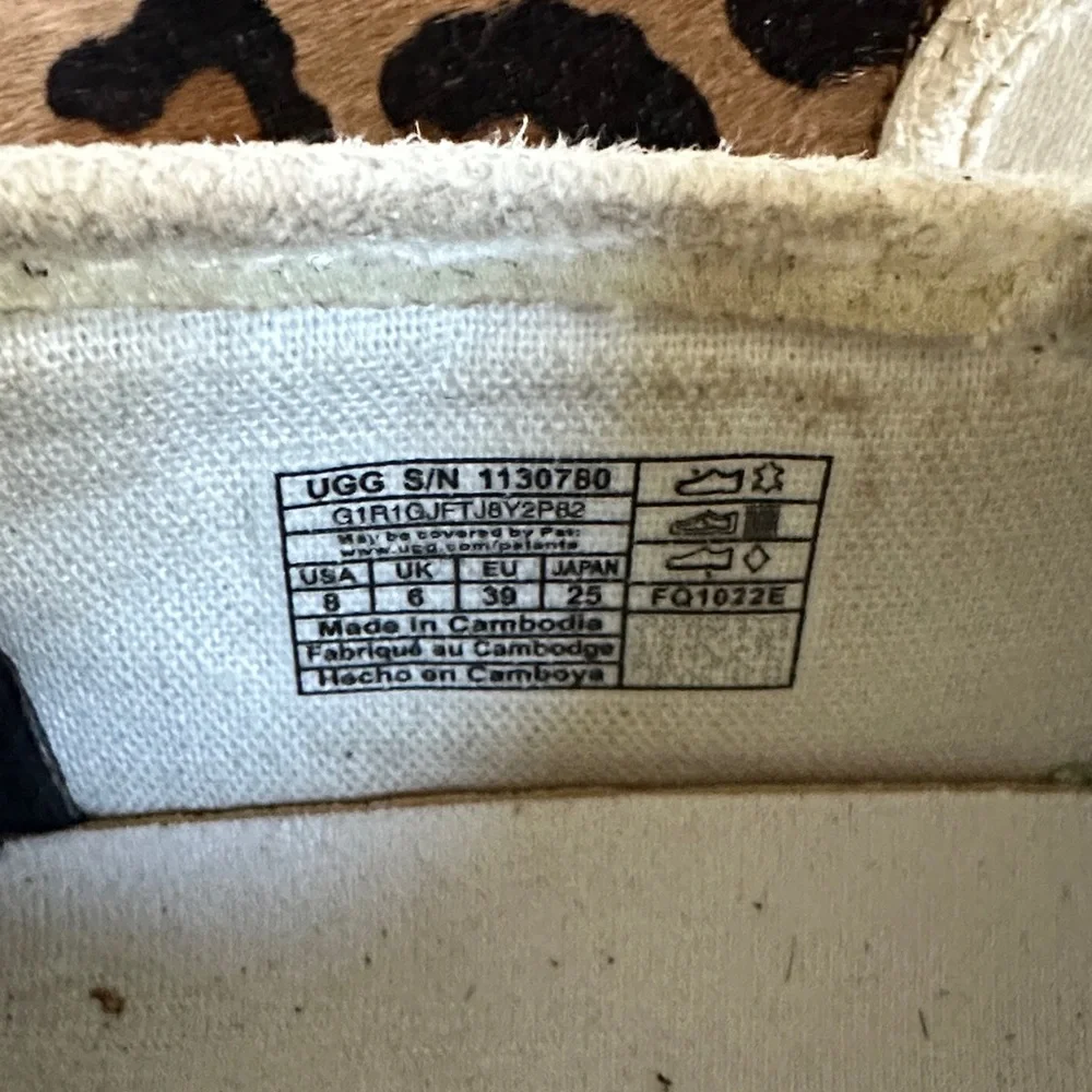 UGG Tan and Black Leopard Slip-On Sneakers - Picture 5 of 8